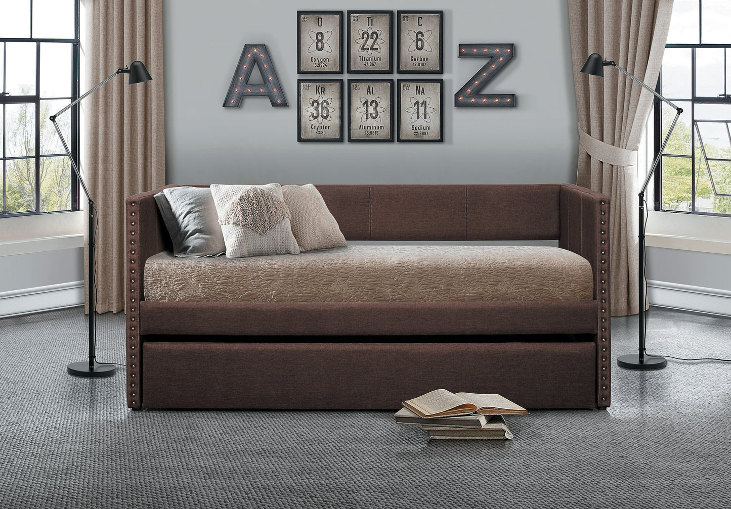 Therese Chocolate Daybed with Trundle