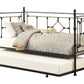 Auberon Black Metal Daybed with Trundle