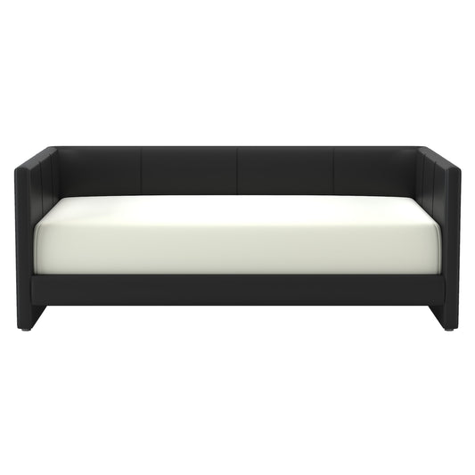 Arin Black Faux Leather Daybed
