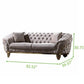 Vanessa 2 Piece Living Room Set Finished with Velvet Upholstery