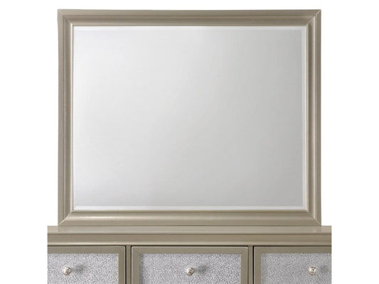 Crown Mark Furniture Lila Mirror in Champagne Faux image