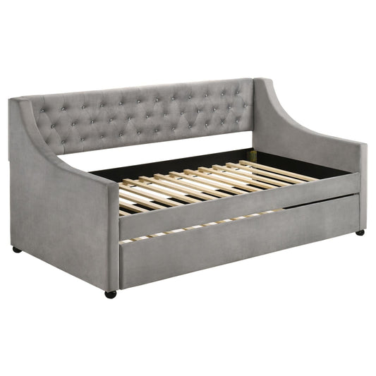 Chatsboro Gray Twin Upholstered Daybed with Trundle