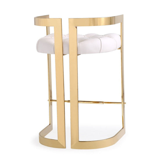 Anspach Tufted Counter-Height Chair - White/Gold