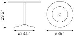 Aliso 39" Round Glass Dining Table - Chrome