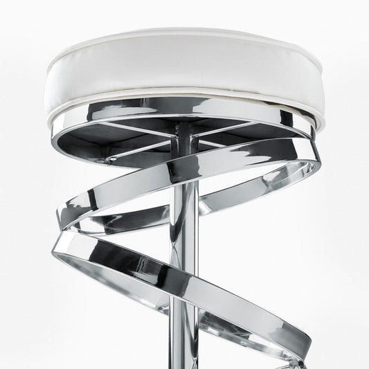 Alsemberg Spiral Hoop Counter-Height Stool - White