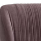 Carso Velvet Dining Chair - Set Of 2 - Purple/Brass