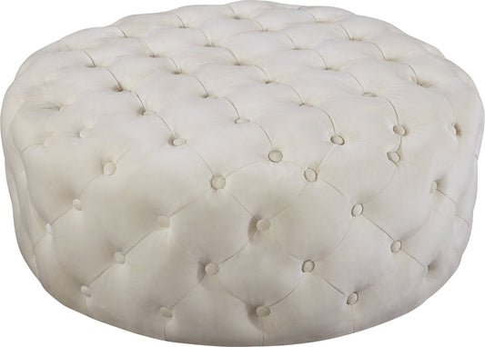 Addison Cream Velvet Ottoman/Bench