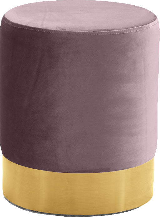 Joy Pink Velvet Ottoman/Stool