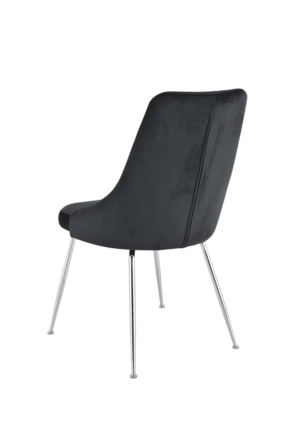 Mavis Side Chair - Black/Chrome