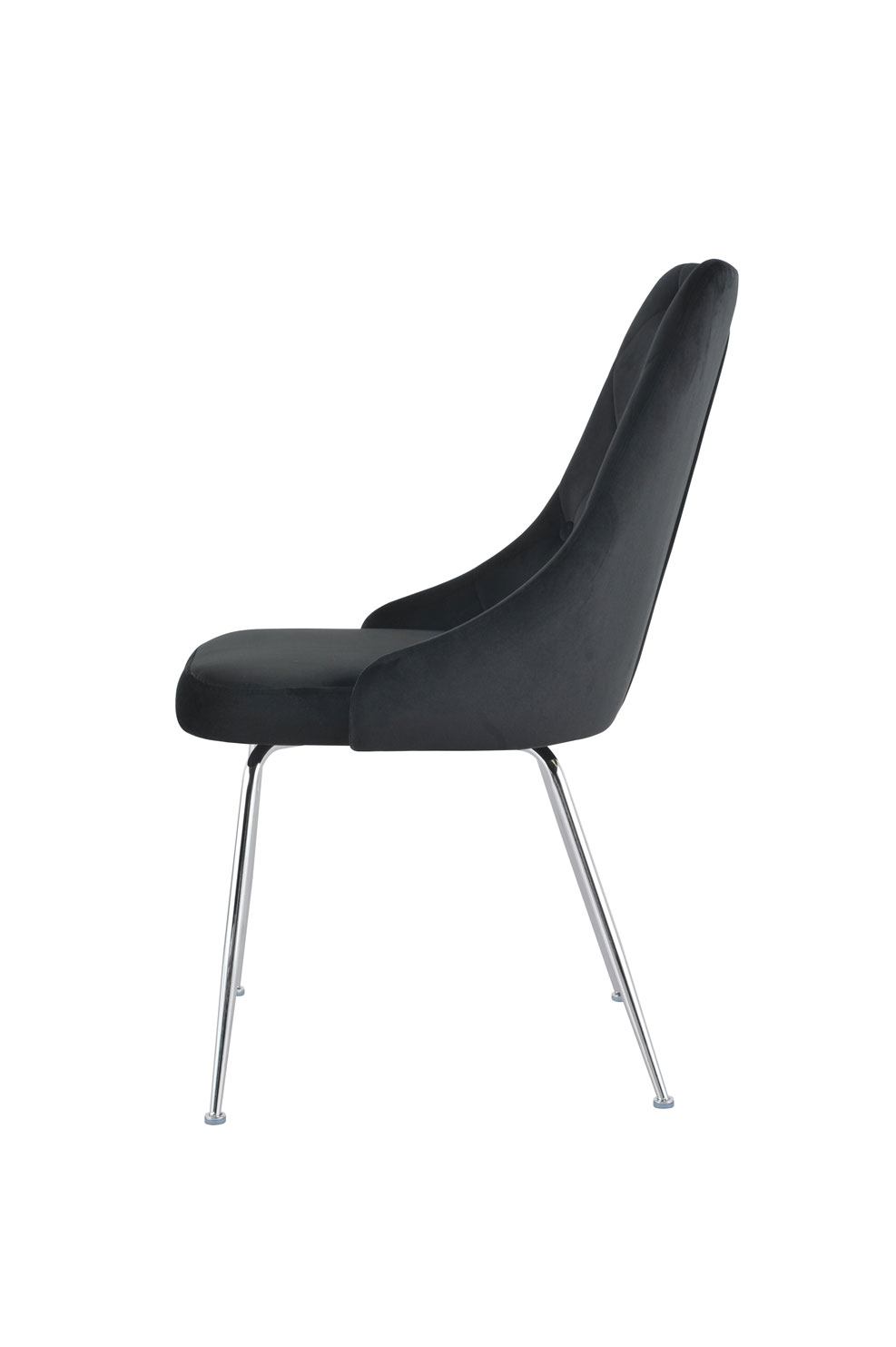 Mavis Side Chair - Black/Chrome