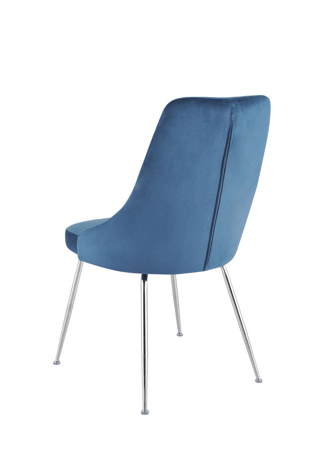Mavis Side Chair - Blue/Chrome