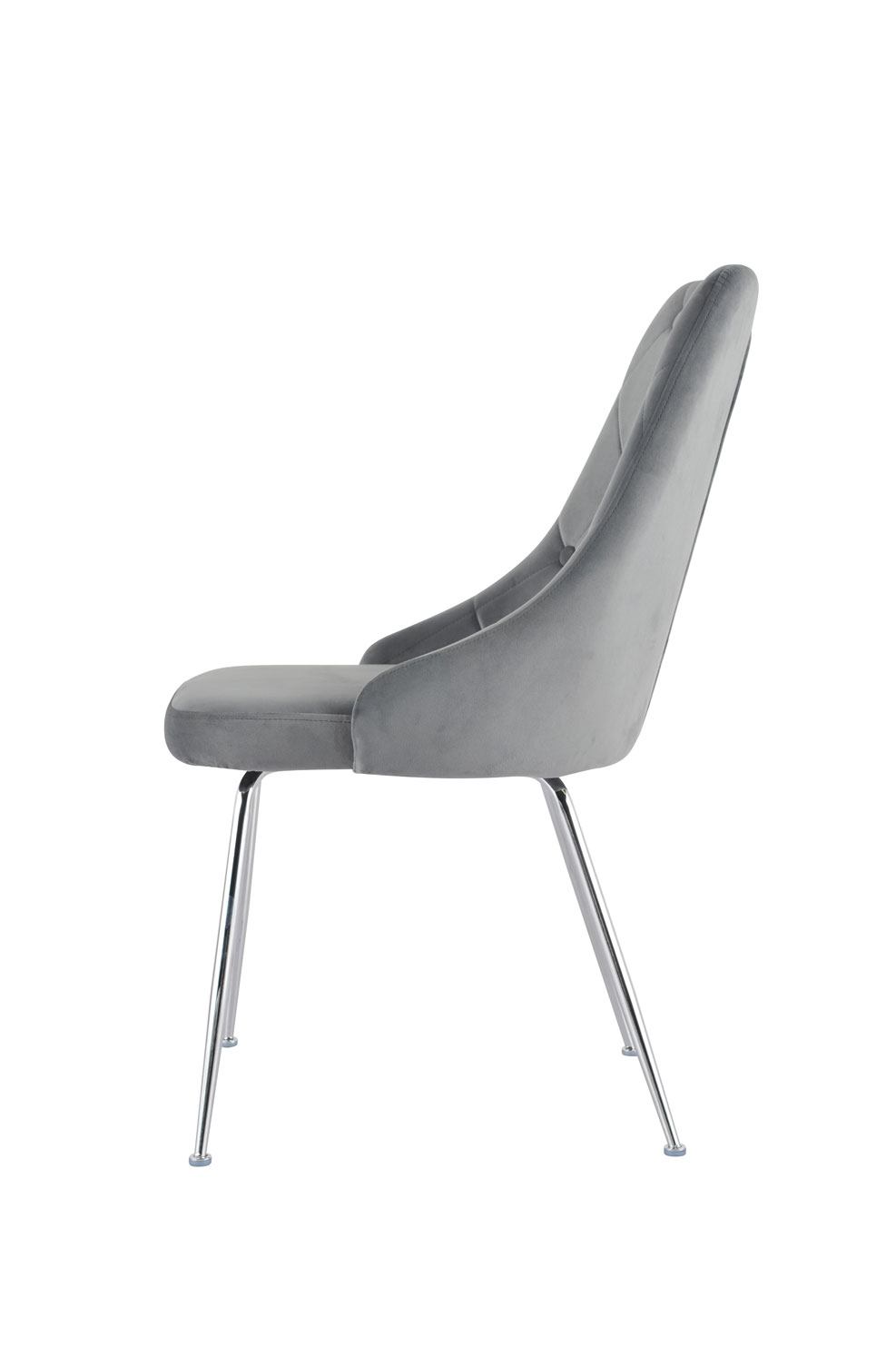 Mavis Side Chair - Grey/Chrome