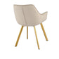 Miller Dining Arm Chair - Beige/Gold