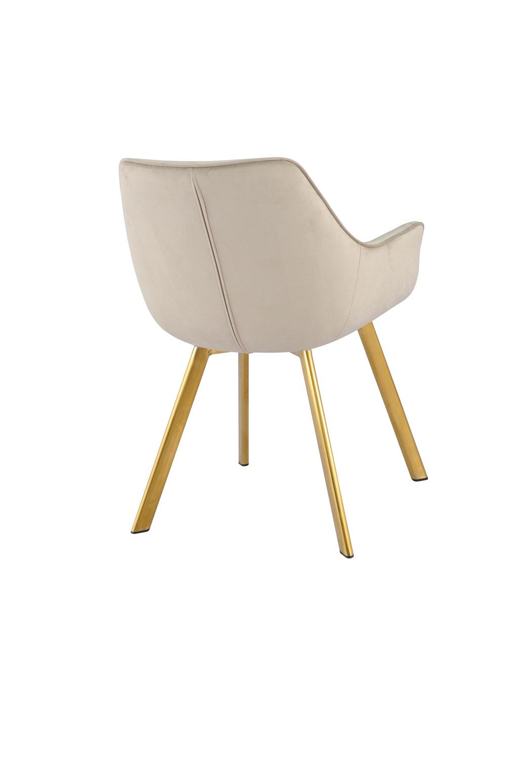 Miller Dining Arm Chair - Beige/Gold