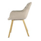 Miller Dining Arm Chair - Beige/Gold