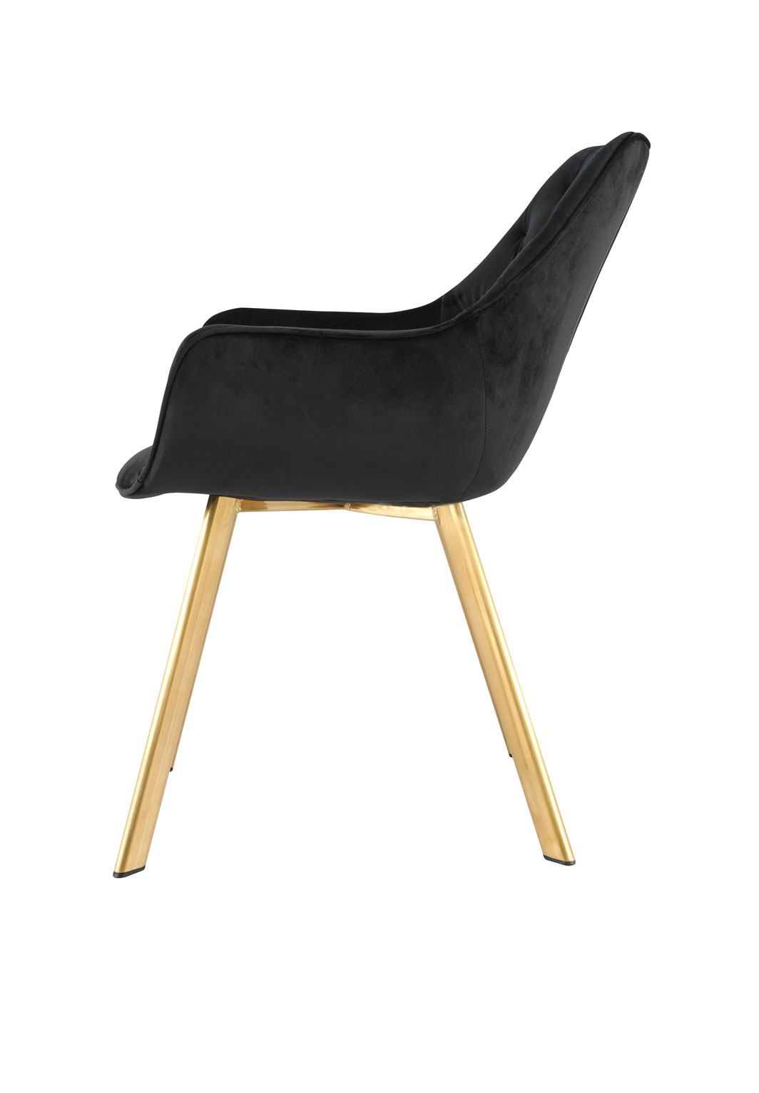 Miller Dining Arm Chair - Black/Gold