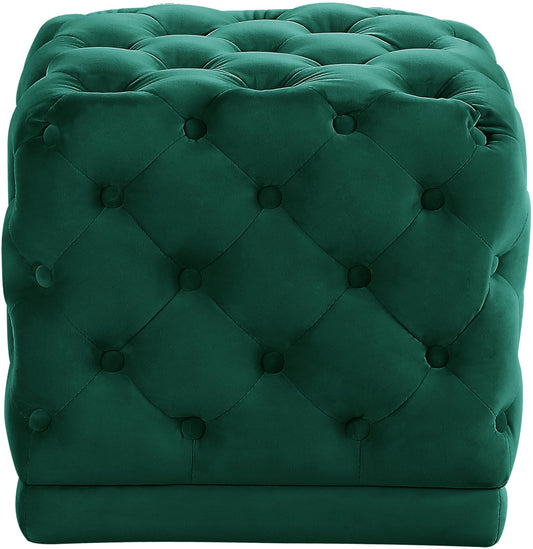 Stella Green Velvet Ottoman/Stool