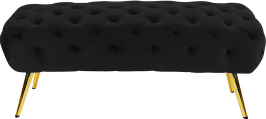 Amara Black Velvet Bench