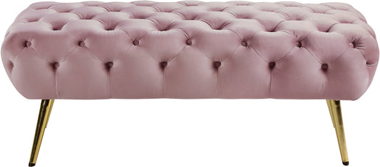 Amara Pink Velvet Bench