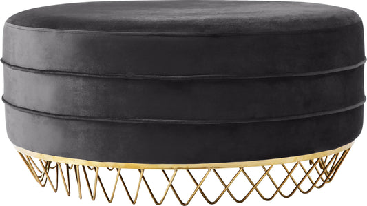 Revolve Grey Velvet Ottoman/Coffee Table