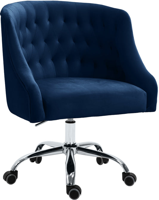 Arden Navy Velvet Office Chair