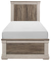 Homelegance Arcadia Twin Panel Bed in White & Weathered Gray 1677T-1* image