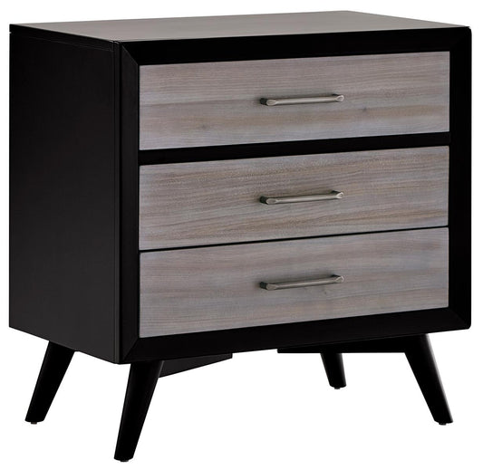 Homelegance Raku 3 Drawer Nightstand in Gray 1711-4 image