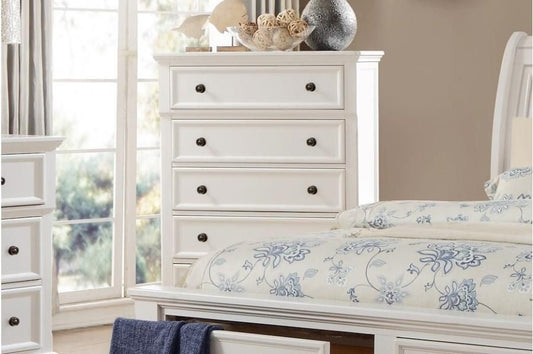 Homelegance Laurelin 5 Drawer Chest in White 1714W-9 image