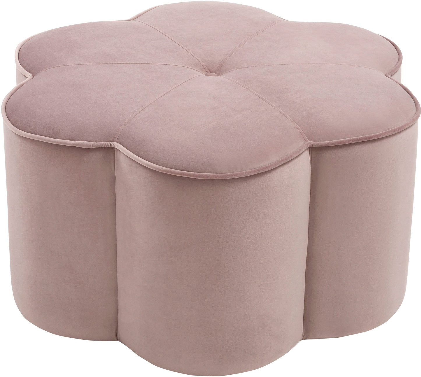 Daisy Pink Velvet Ottoman