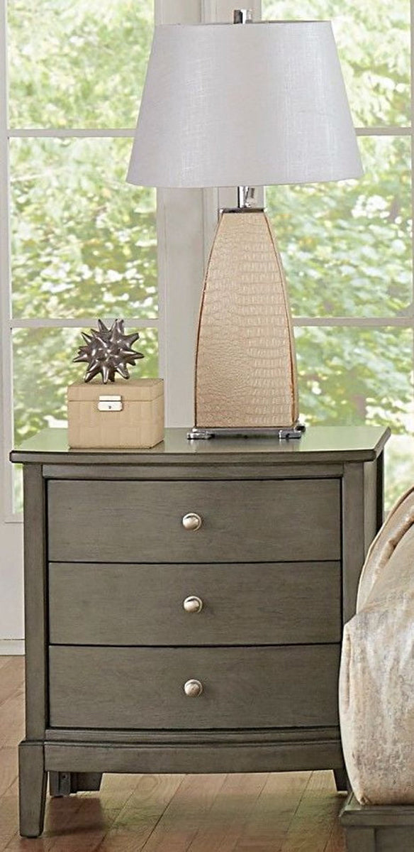 Homelegance Cotterill 3 Drawer Nightstand in Gray 1730GY-4 image