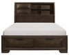 Homelegance Chesky Queen Bookcase Bed with Footboard Storage in Warm Espresso 1753-1* image