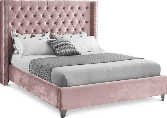 Aiden Velvet Bed Q/K