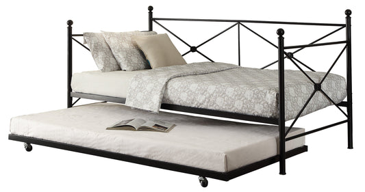 Jones Black Metal Daybed with Trundle
