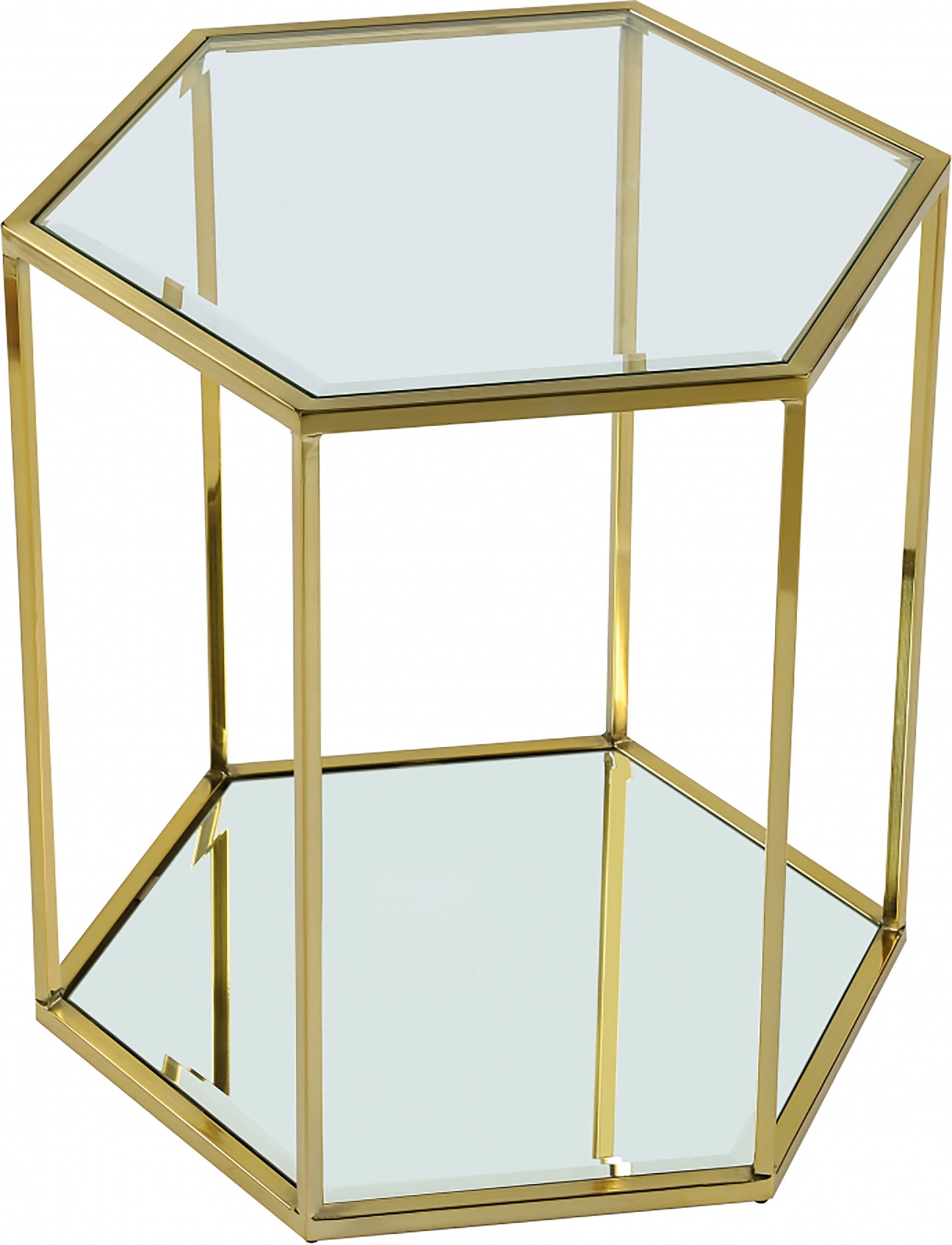 Sei Brushed Gold End Table