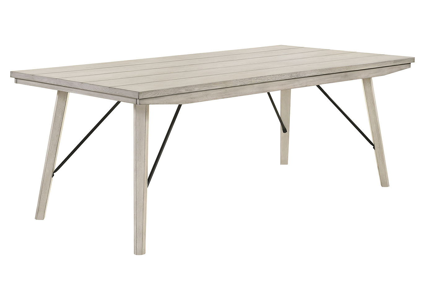 Crown Mark White Sands Rectangular Dining Table in Cream image