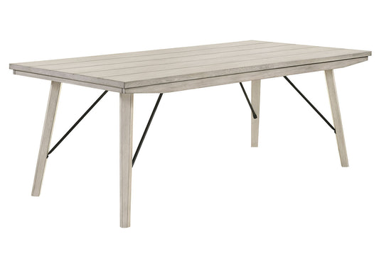 Crown Mark White Sands Rectangular Dining Table in Cream image