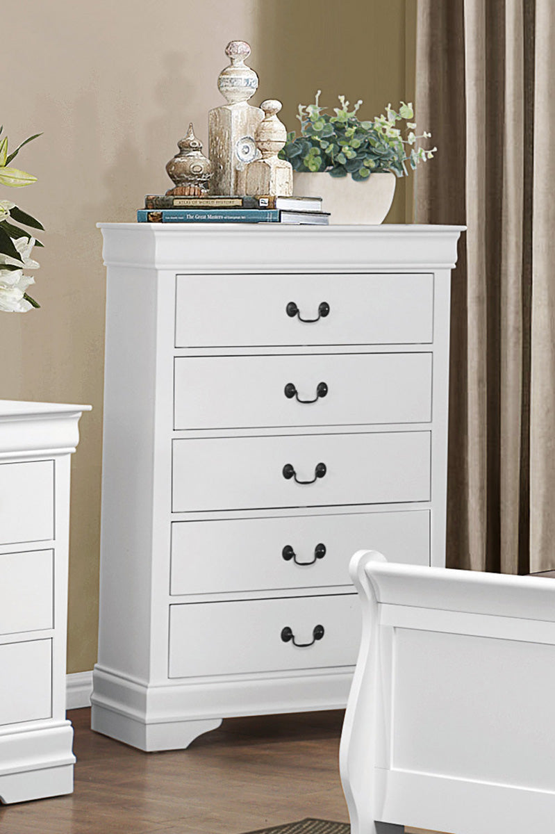 Homelegance Mayville 5 Drawer Chest in White 2147W-9 image