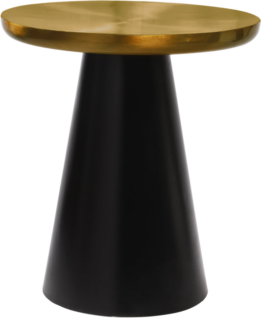 Martini Brushed Gold/Matte Black End Table