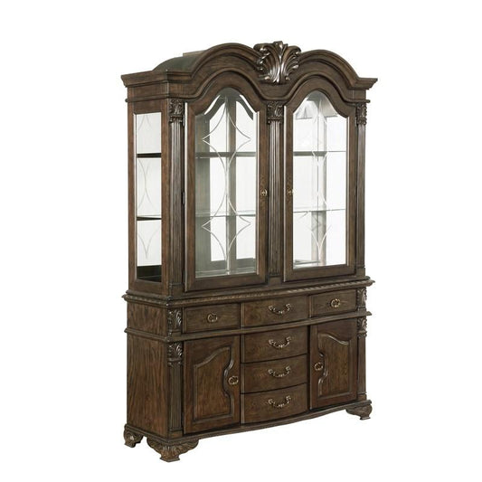 Crown Mark Neo Renaissance Buffet with Hutch in Brown/B image