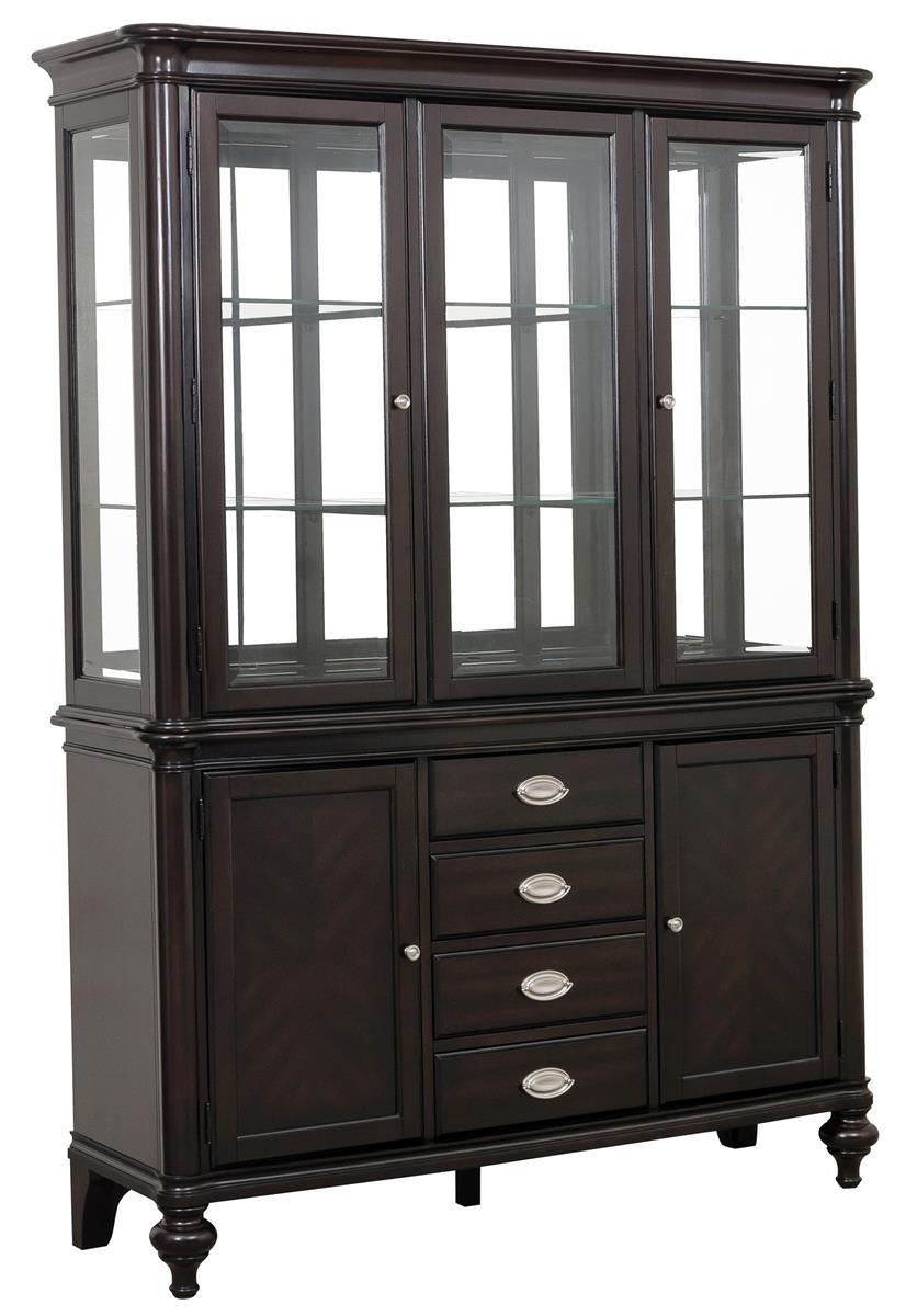 Homelegance Marston Buffet with Hutch in Dark Cherry 2615DC-50-55 image