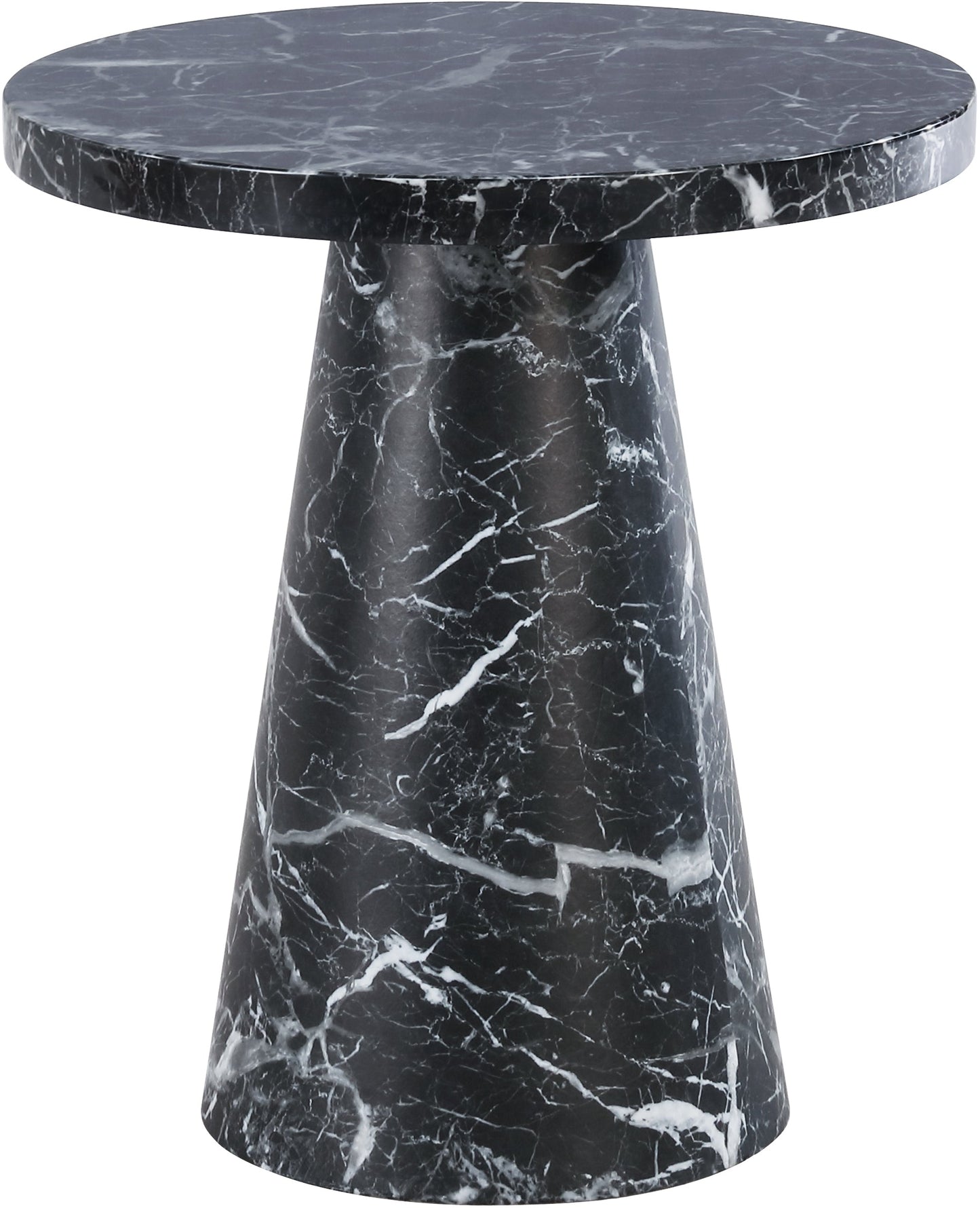 Omni Black Faux Marble End Table
