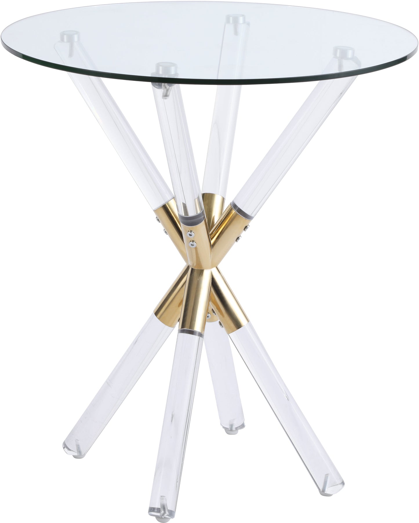 Mercury Acrylic/Gold End Table