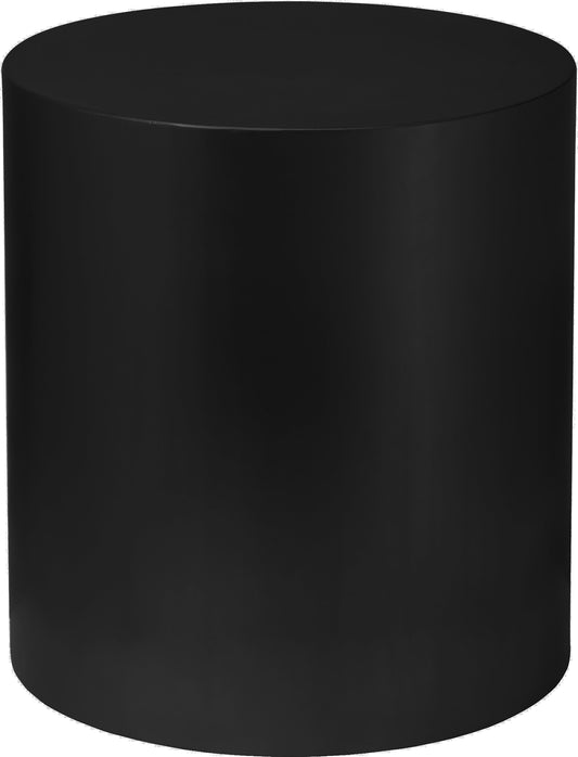 Cylinder Matte Black End Table