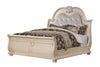 Galaxy Home Roma Queen Size Traditional Upholstered Bed made with Wood Gold Wood