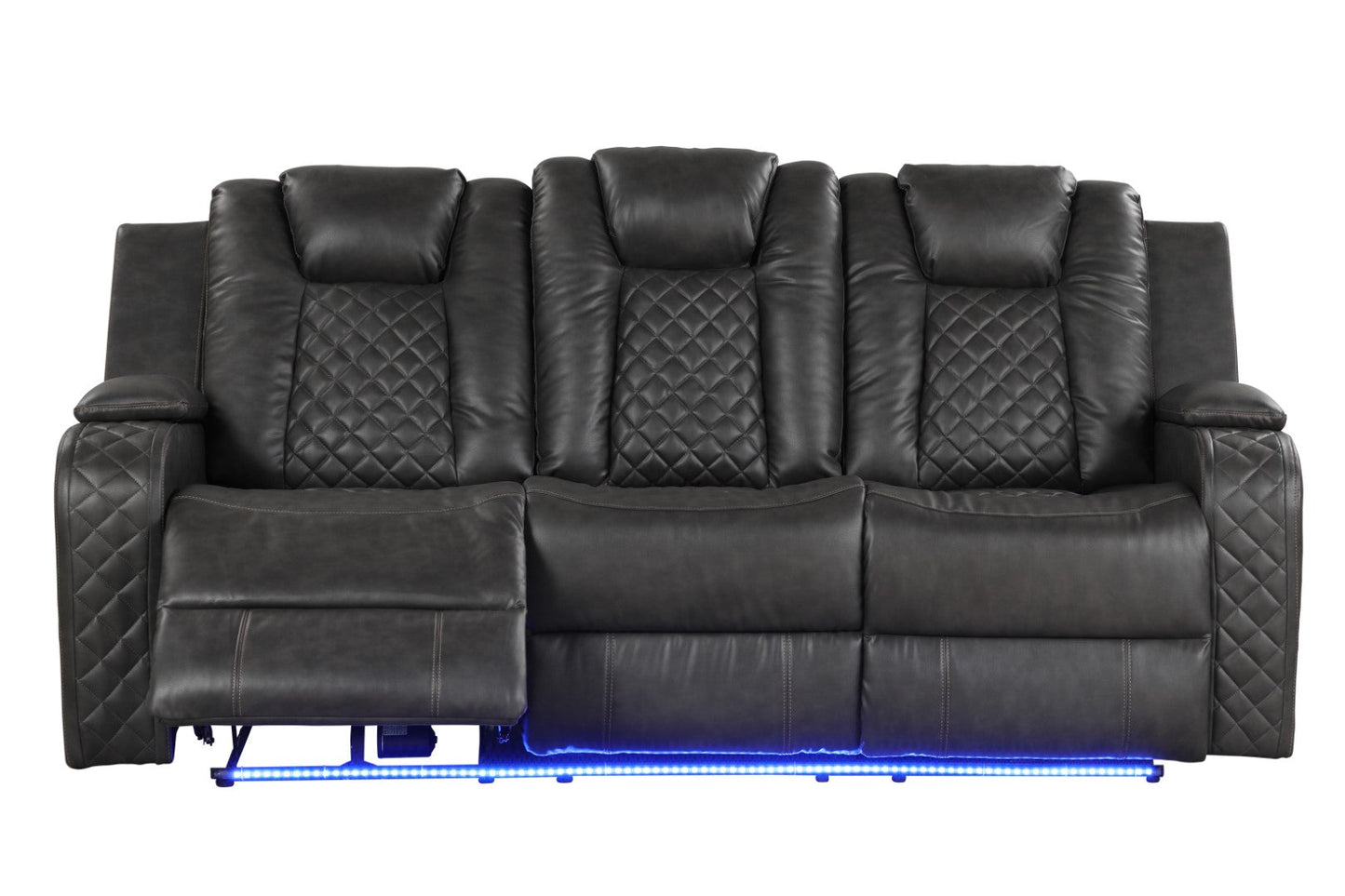 Benz LED & Power Reclining Sofa Made with Faux Leather