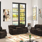 Galaxy Home Armada Manual Reclining 3 Piece Set Made with Chenille Fabric Brown Chenille Fabric