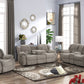 Galaxy Home Armada Manual Reclining 3 Piece Set Made with Chenille Fabric Ice Chenille Fabric