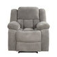 Galaxy Home Armada Manual Reclining Chair Made with Chenille Fabric Ice Chenille Fabric
