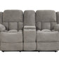 Galaxy Home Armada Manual Reclining Loveseat Made with Chenille Fabric Ice Chenille Fabric