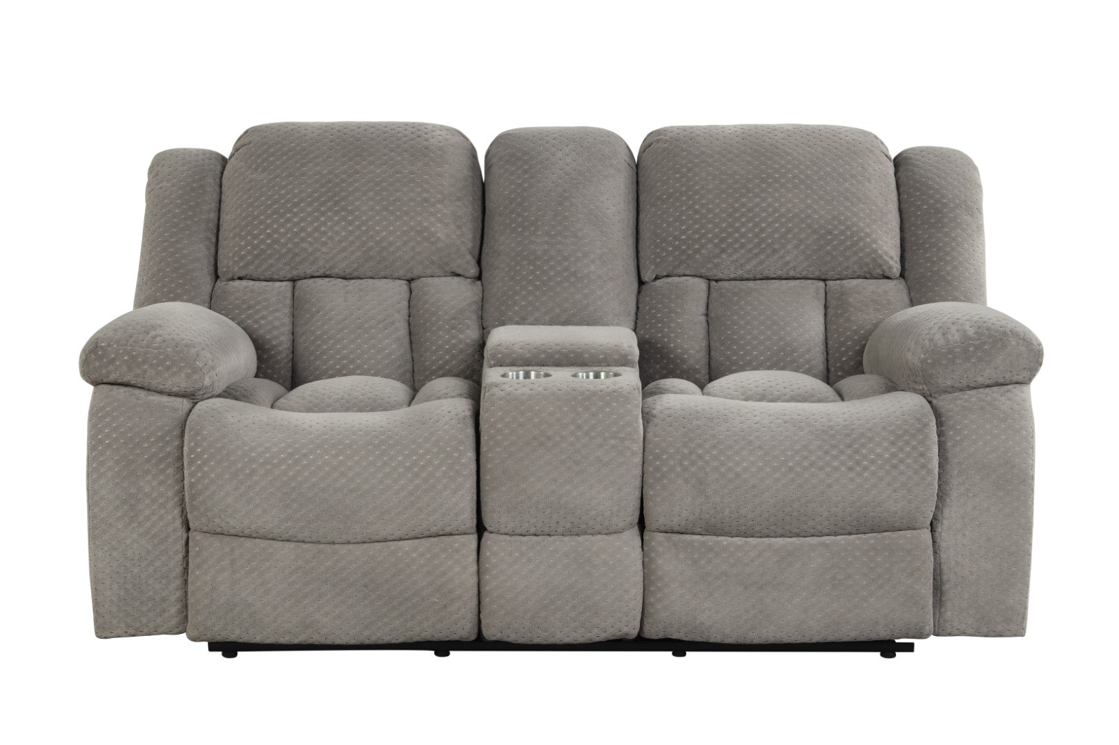 Galaxy Home Armada Manual Reclining Loveseat Made with Chenille Fabric Ice Chenille Fabric